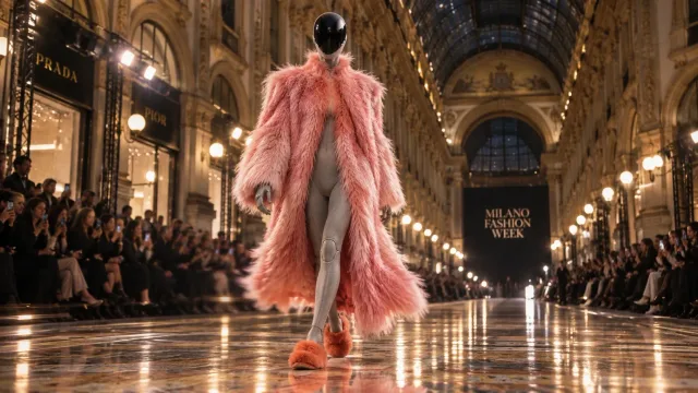 Sfilata futuristica nella Galleria di Milano