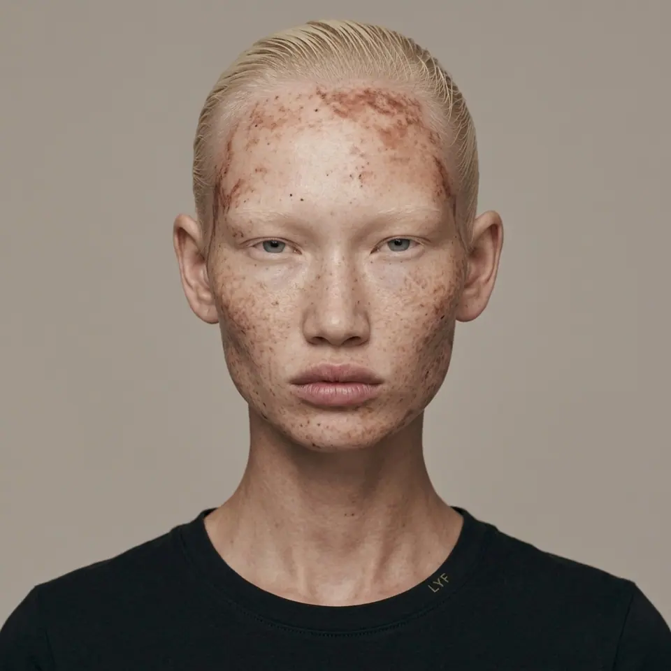 Schválený studiový portrét osoby Astrid Vestergaard