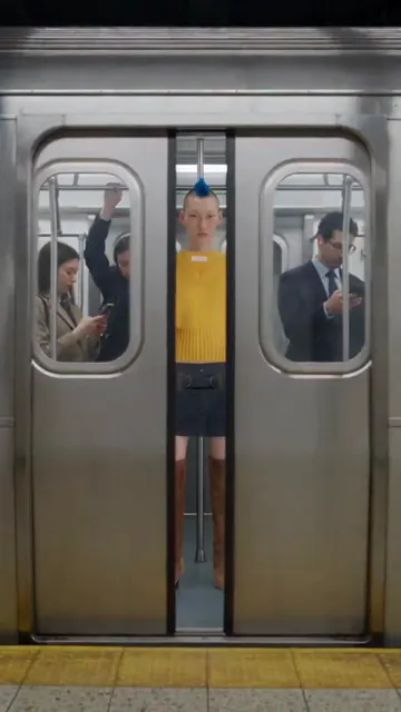 Four outfits on the metro